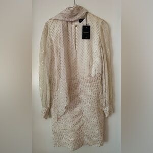 Halston Heritage Ivory Shimmer Blouse